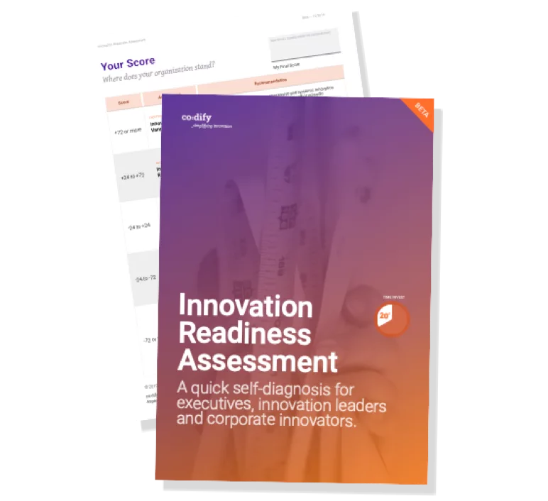 How ready is your organization to scale agile innovation approaches like Design Thinking, Lean Startup, or Scrum? Find out with our quick assessment …